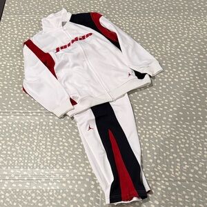 Jordan White and Red Sweatpants & Joggers